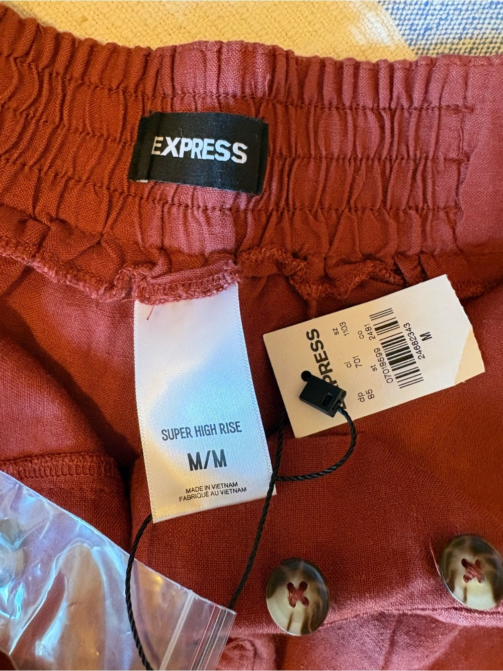 Express Super High-Waist Wide-Leg Pants in Rust - Picture 5 of 6